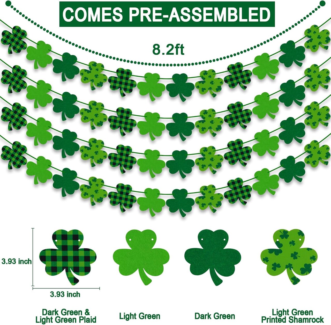 16in St Patricks Day Party Decorations Balloons-Classic Shamrocks Green LETS GET LUCKED UP St Patricks day Inflatables Lucky Irish Balloons Decor Saint Patricks Day&Green party Decorations